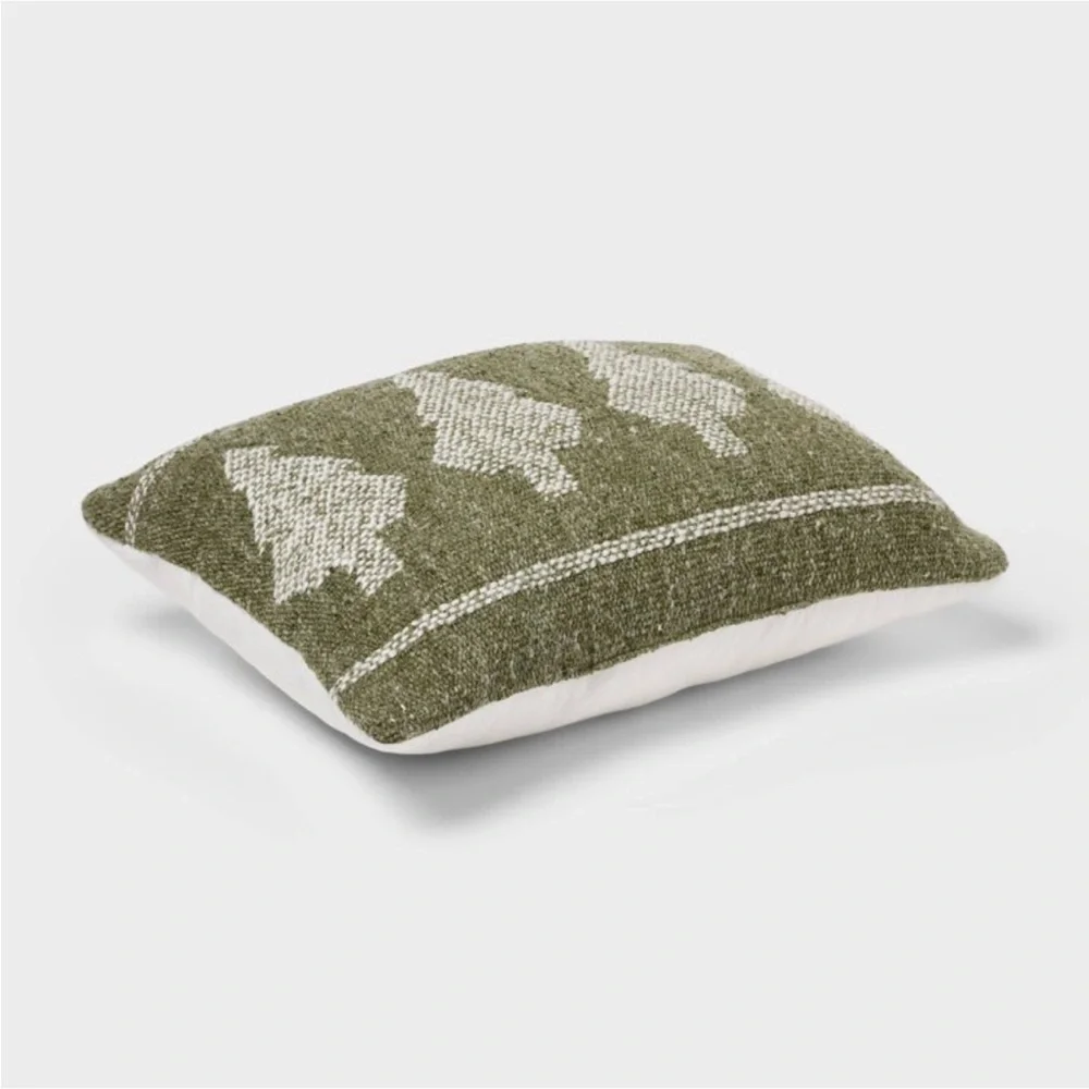 Oblong Holiday Decorative Pillow Woven Tree - Threshold